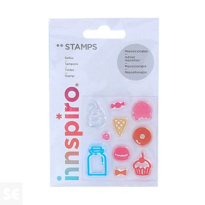 Set Sellos Acrílicos Dulces 5,3x6Cm.