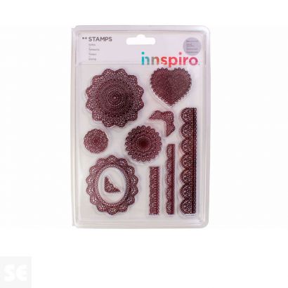 Set Sellos Acrílicos Encaje 14x18Cm