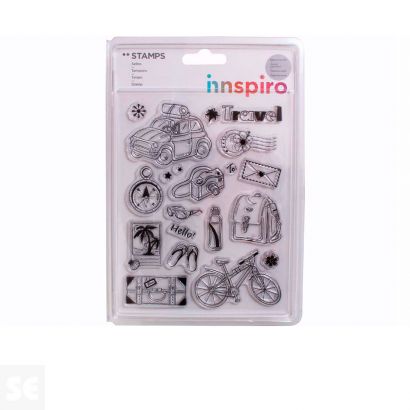 Set Sellos Acrílicos Vacaciones En La Carret. 14x18Cm