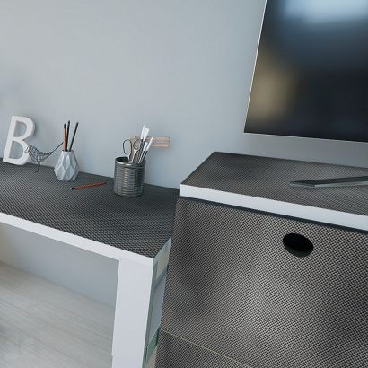 Vinilo Adhesivo Fibra Carbono Gris Matrix 45cmx2m