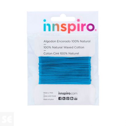 Cordón Algodón Encerado Fino Azul Cielo 0,5Mm. 5M.