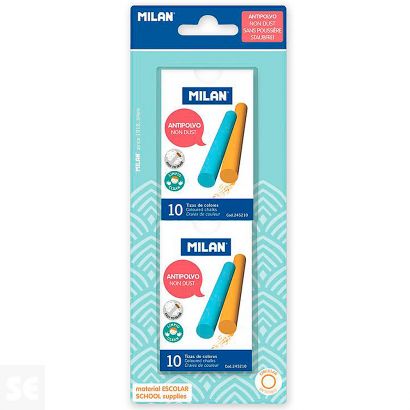 2 Cajas 10 Tizas Colores Antipolvo