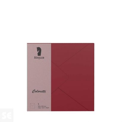 Sobre Cuadrado Papel 100Gr Granate 164x164Mm (5U.)