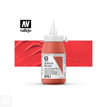 Pintura Acrylic Studio Rojo Veneciano 500 Ml.