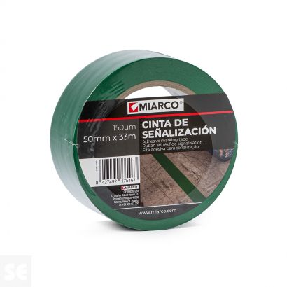 Cinta Señalización Pvc Verde 50mm X 33m