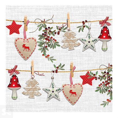 Servilleta Rustical Christmas 33 x 33 cm (33 u.)