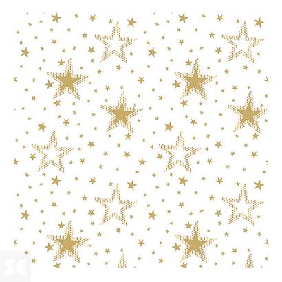Servilleta Night Sky Gold/White 33 x 33 cm (33 u.)