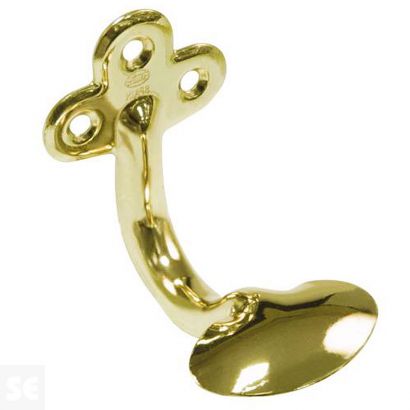 Colgador de rompa simple en Acero latonado - Mod. 2