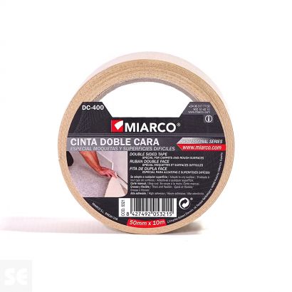 Cinta adhesiva doble cara alfombras y superficies dificiles 50mmx10m