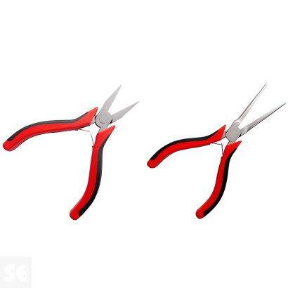 Juego Alicates Boca Plana y Boca Cigüeña