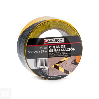Cinta Señalización Pvc Amarillo/Negro 50mm X 33m