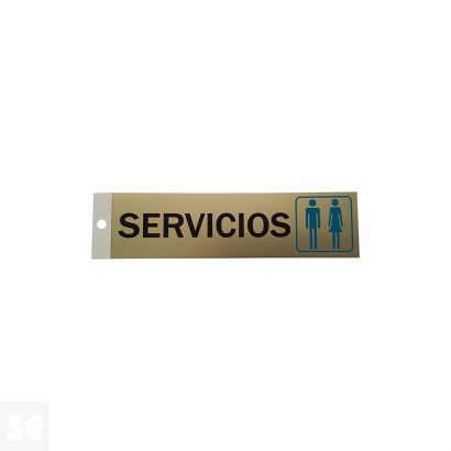 Letrero Silueta Grande  Metalizado Servicios