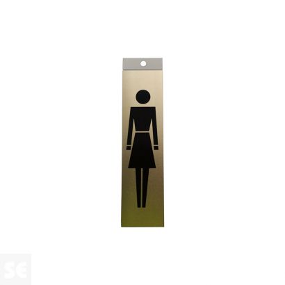 Letrero Silueta Grande  Metalizado Dibujo Mujer