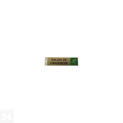 Letrero Silueta Grande  Metalizado Salida De Urgen