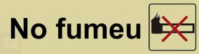 Letrero Silueta Grande  Metalizado No Fumeu