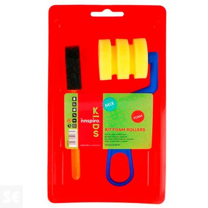 Kit Niños Rodillo-Pincel Espuma con Bandeja