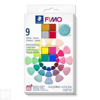 Colour Mixing Mica Fimo Effect 2 de 57g + 8 Medias Pastillas