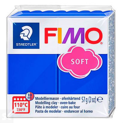 Fimo Pastilla Soft Azul Brillante 57g