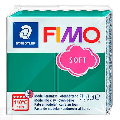 Fimo Pastilla Soft Esmeralda 57g