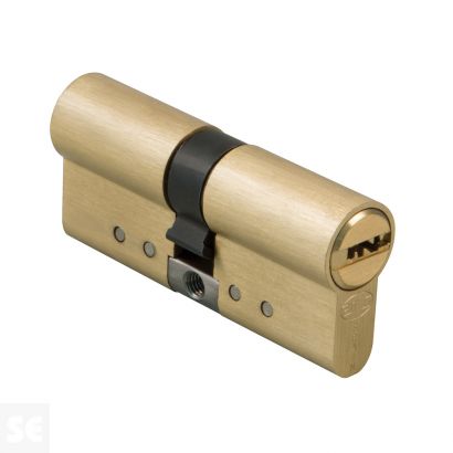 Cilindro alta seguridad 6 pines leva 15mm. 70 (30-40) en Latón mate - Mod. 1000