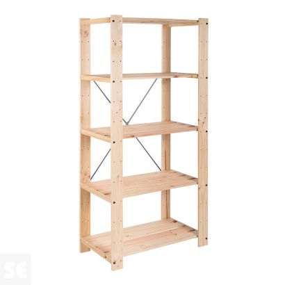 Sistema de estantería modular: Baúl de madera