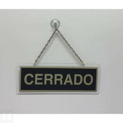 Cartel Abierto/Cerrado (L x An x Al: 18 x 5 x 0,5 cm, Metal)