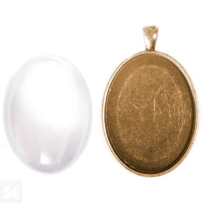 C. Camafeo Met.30x40Cm/99443-Ag Óvalo Dorado Envejecido