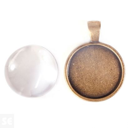 C. Camafeo Met. 20Mm/99511-Ag Redondo Dorado Envejecido