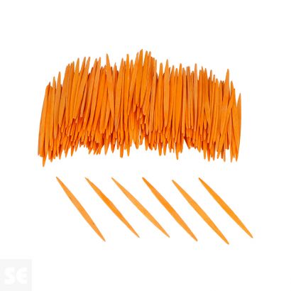 Palillos Planos Naranja 65mm. 250u.