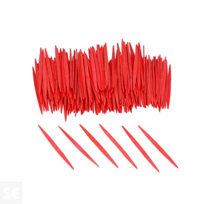 Palillos Planos Rojo 65mm. 250u.