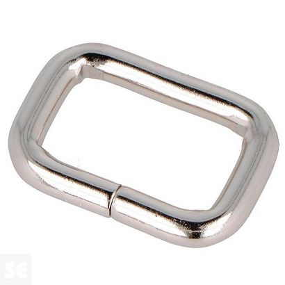 Anilla Rectangular Hierro Níquel 26 mm 5u.