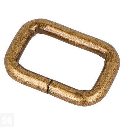 Anilla Rectangular Hierro Oro Viejo 26 mm 5u.