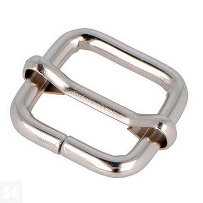 Hebilla Corredera Rectangular Hierro Níquel 20 mm 5u.