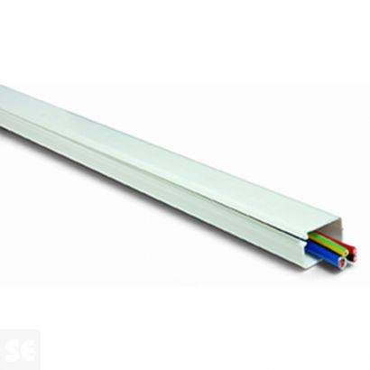 Inofix Canaleta para cables adhesiva con tapa bisagra (L x An x Al: 200 x  2,1 x 1,15 cm, Negro)