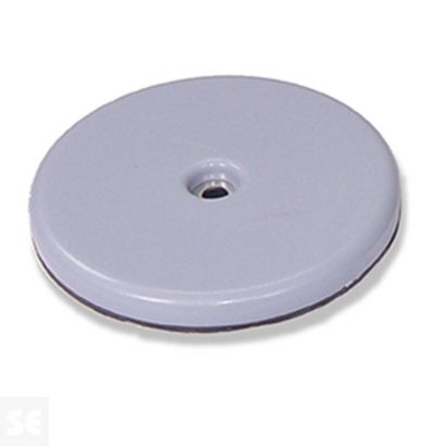 Deslizadores Para Muebles Ø 63 Mm. Adhes+Tornillo / Gris. Blister 2 Uds.