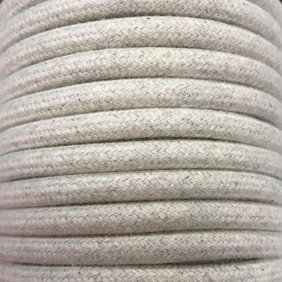 Cable trenzado textil algodón  Cable eléctrico textil trenzado