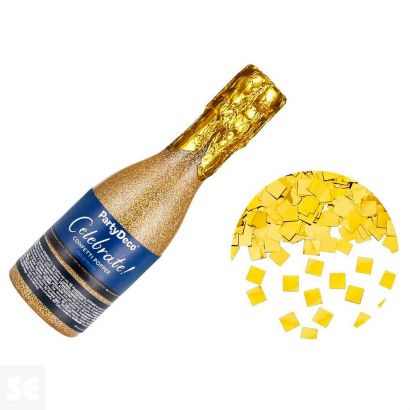 Cañón de Confeti Champagne Dorado 21 cm