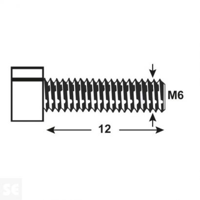 Tornillo Cónico Allen M6x12mm. A2 Din 4762 (150u.)