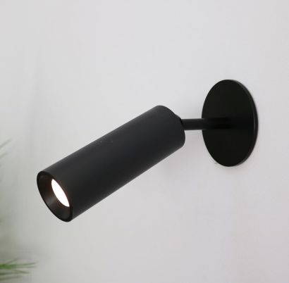 Aplique de Pared Led Roll 4 Negro Inalámbrico