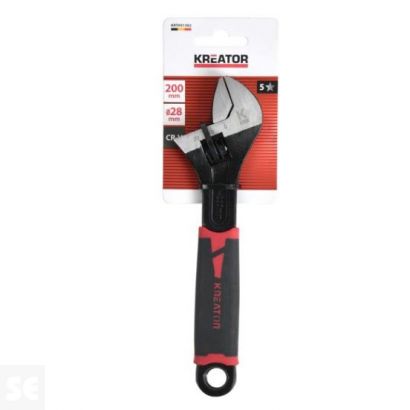 Llave Ajustable Moleta Central Cr-V 200mm.