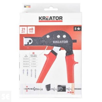 Alicate para Anclaje Hierro Herramia 8mm + 20pzs. KRT619001