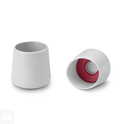 Contera Exterior con Arandela Blanco 22mm (4u.)