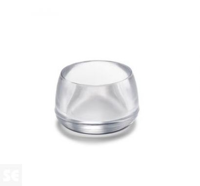 Contera redonda exterior transparente 25 mm (4u.)