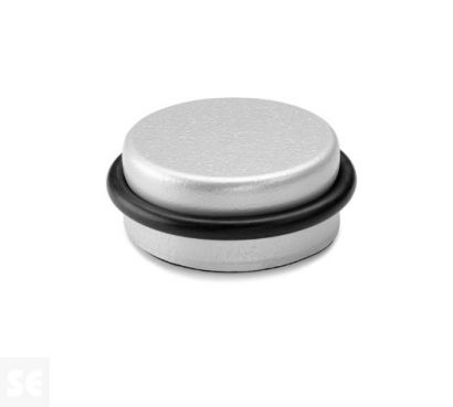 Tope de Puerta Adhesivo Cromo Mate Plástico-Metal
