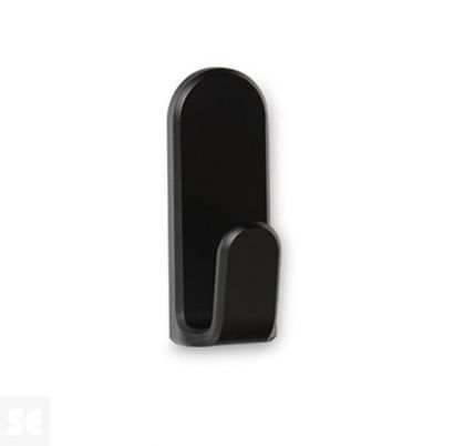 Colgador adhesivo Taga negro 65 x 25 x 25 mm (2 uds.)