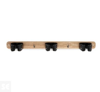 Colgador escobas nogal americano 32 x 370 x 46 mm