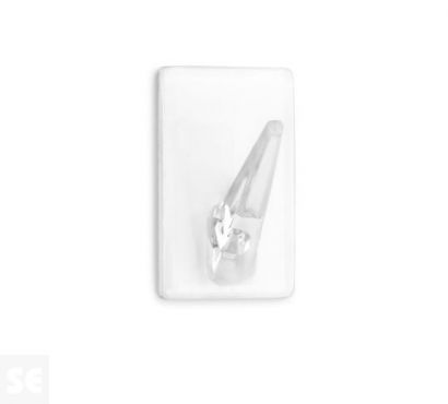 Colgador adhesivo transparente 30 x 18 x 18 mm. (4u.)