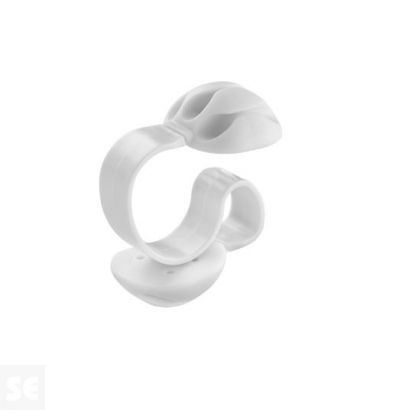 Clip Triple Blanco Fijación de Cables