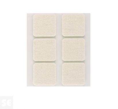 Fieltro Lana Adhesivo Blanco 3x31x31 mm. (6u.)