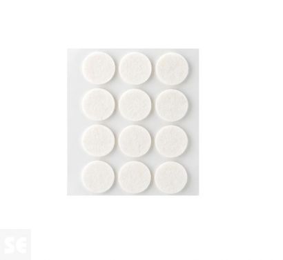 Fieltro Lana Adhesivo Blanco 3x22x22 mm. (12u.)